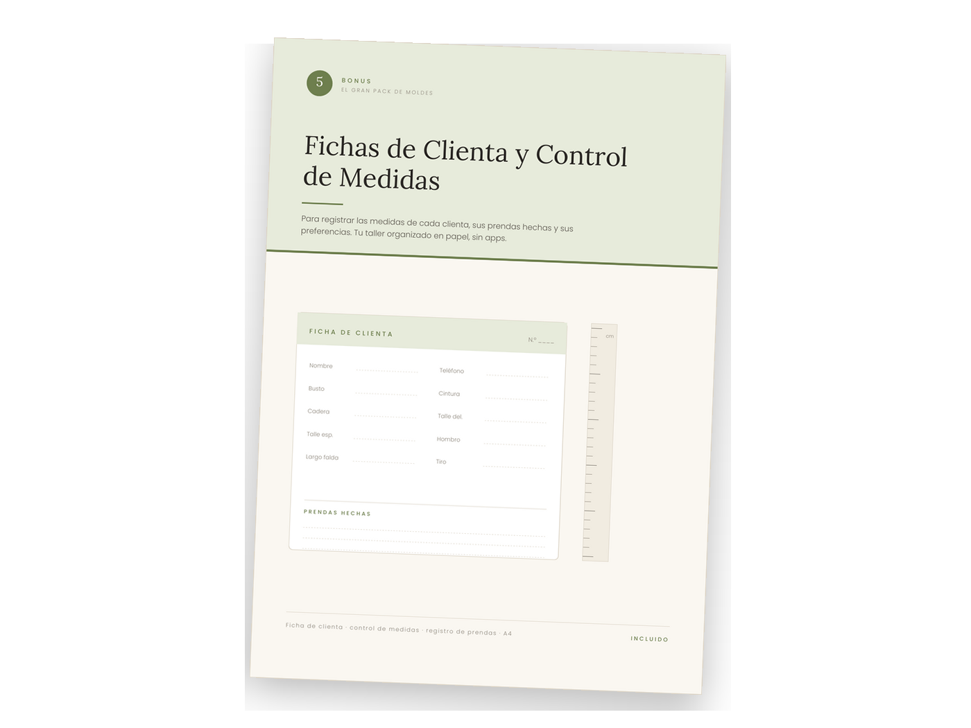 Fichas de Clienta y Control de Medidas